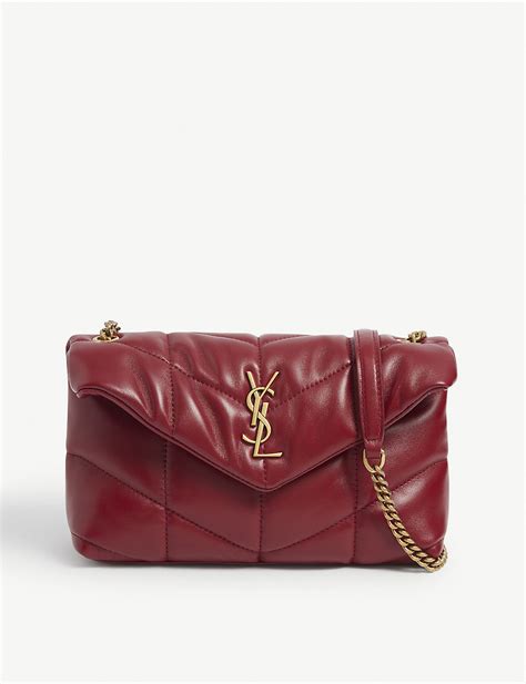 red ysl puffer bag